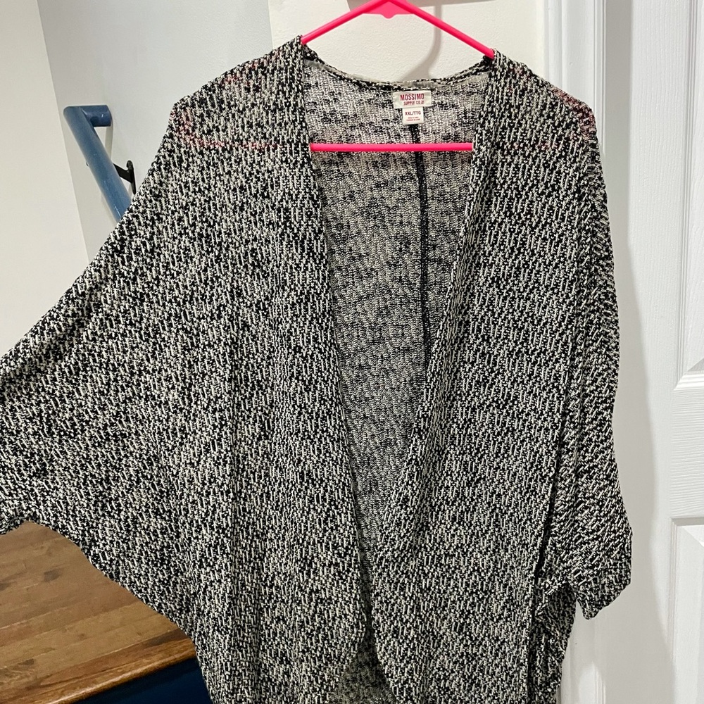Cardigan Black/White Speckled
